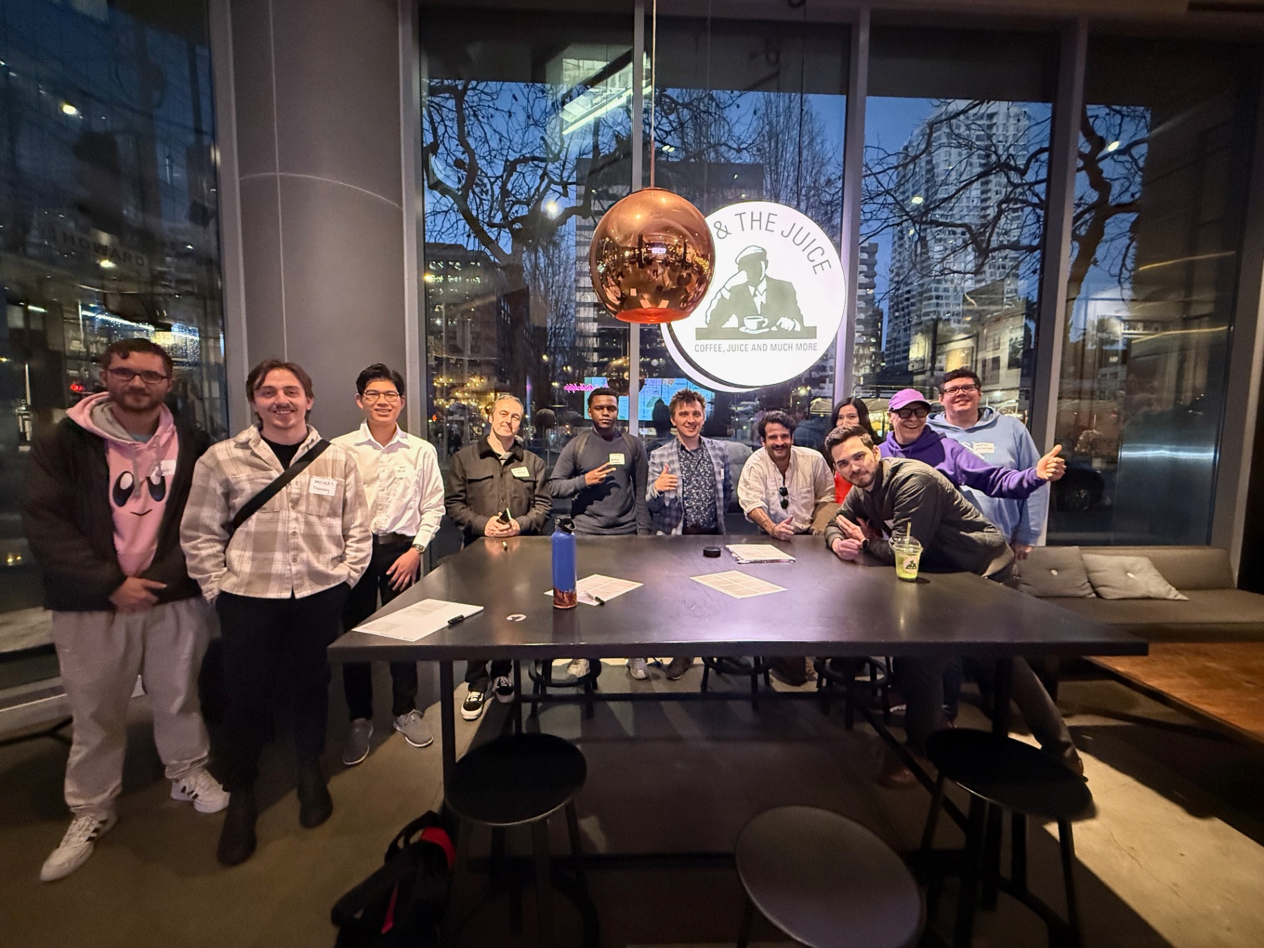 Founders posing with thumbs up at Founders Gatherings