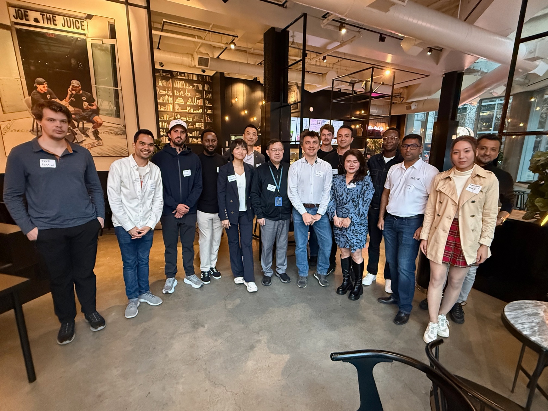 Large mixed group of founders lined up at the venue