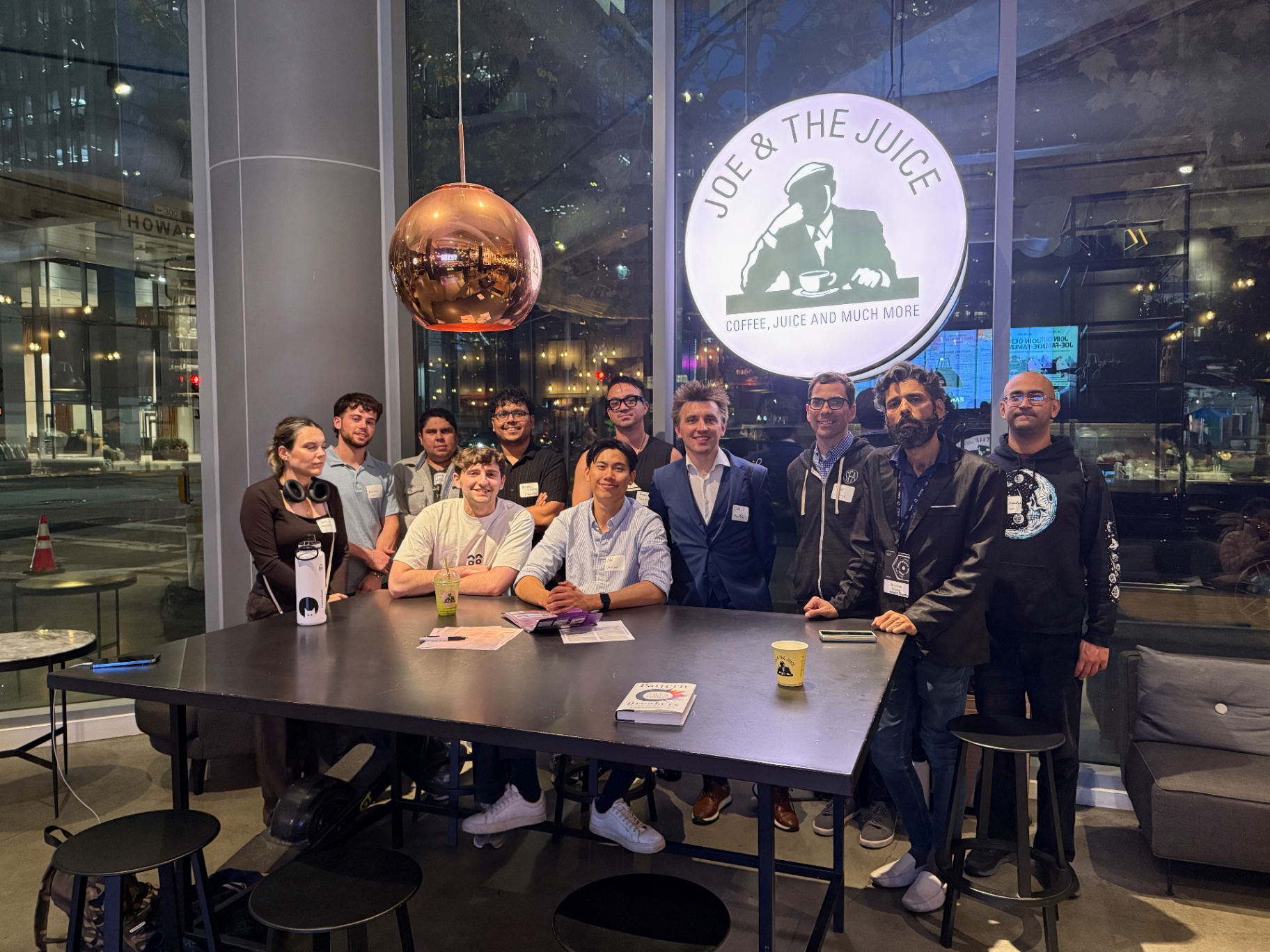 Founders group photo at the Joe & The Juice venue