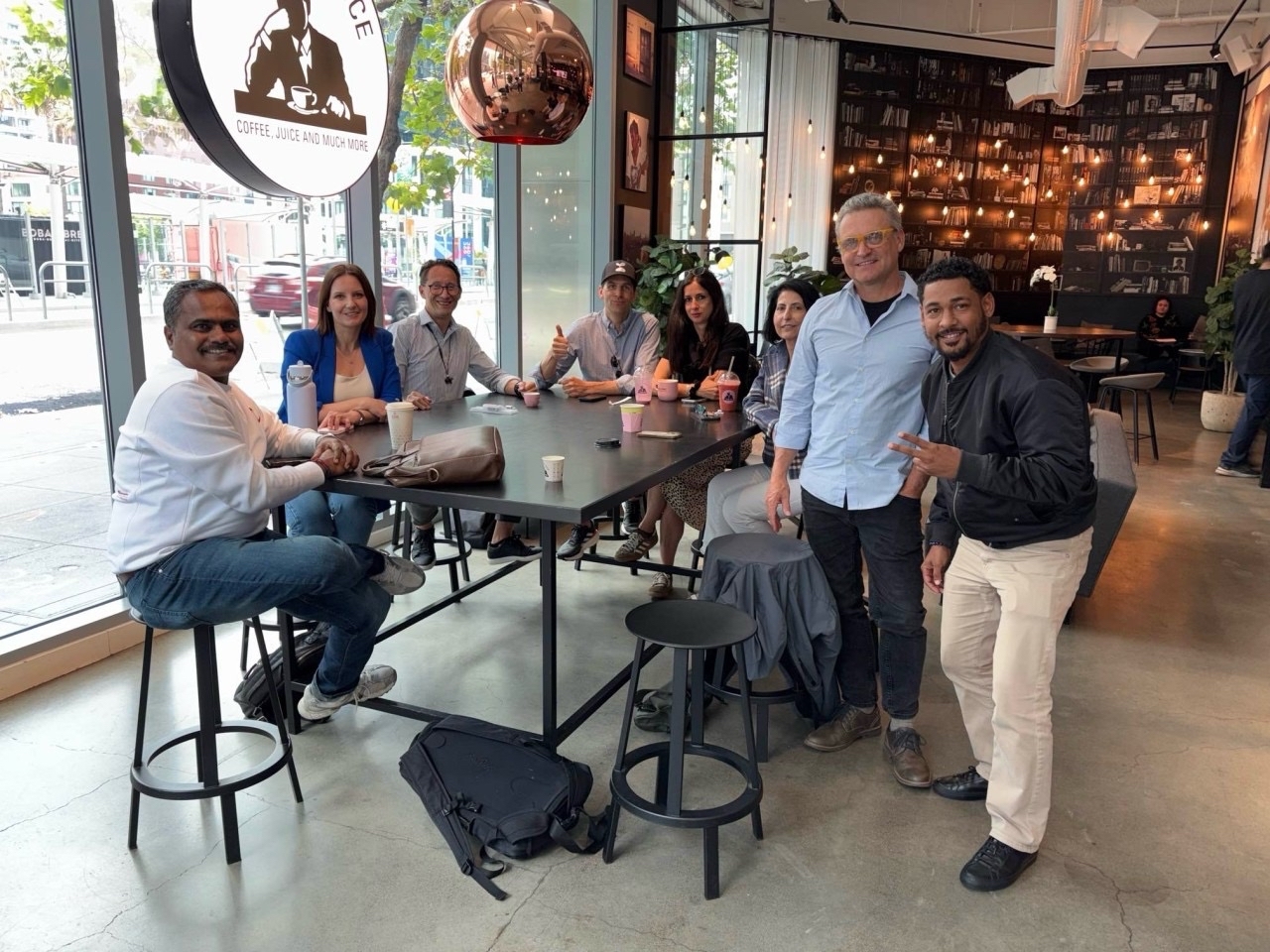 Founders seated around a shared table